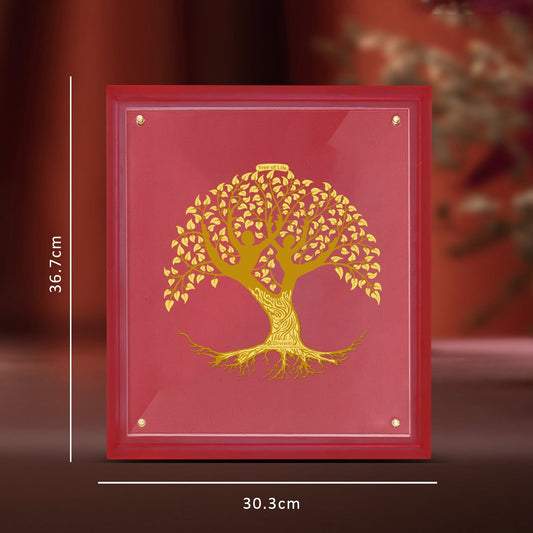 Diviniti 24K Gold Plated Tree of Life Photo Frame For Home Decor & Wall Hanging (39.5 CM X 46.5 CM)