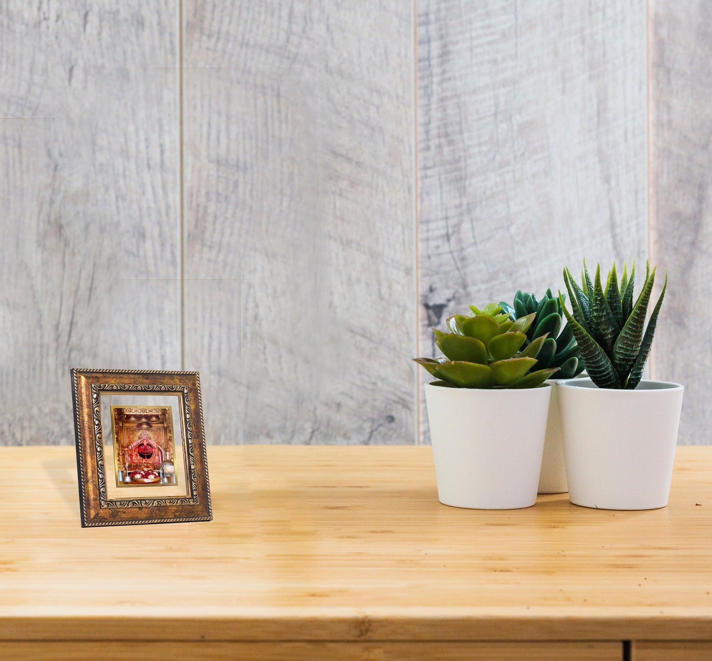 DIVINITI Salasar Balaji Gold Plated Wall Photo Frame, Table Decor| DG Frame 113 Size 1 and 24K Gold Plated Foil (17.5 CM X 16.5 CM)