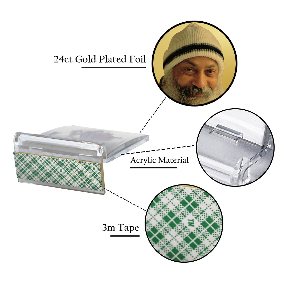 Osho Photo Frame for Car & Home