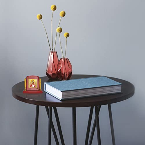 Diviniti 24K Gold Plated Goddess Gayatri For Car Dashboard, Home Decor, Puja Room, Gift (7 x 9 CM)