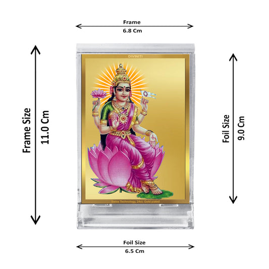 Aadi Lakshmi Gold Frame for Car & Home Decor