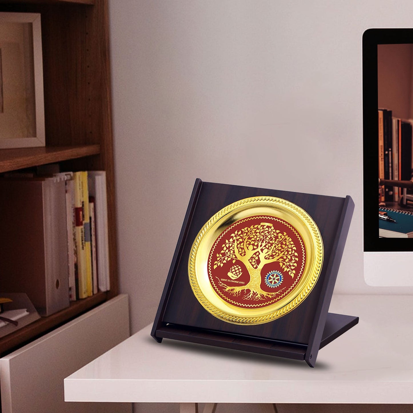 Custom Corporate Gifts: MDF Memento with Metal Plate