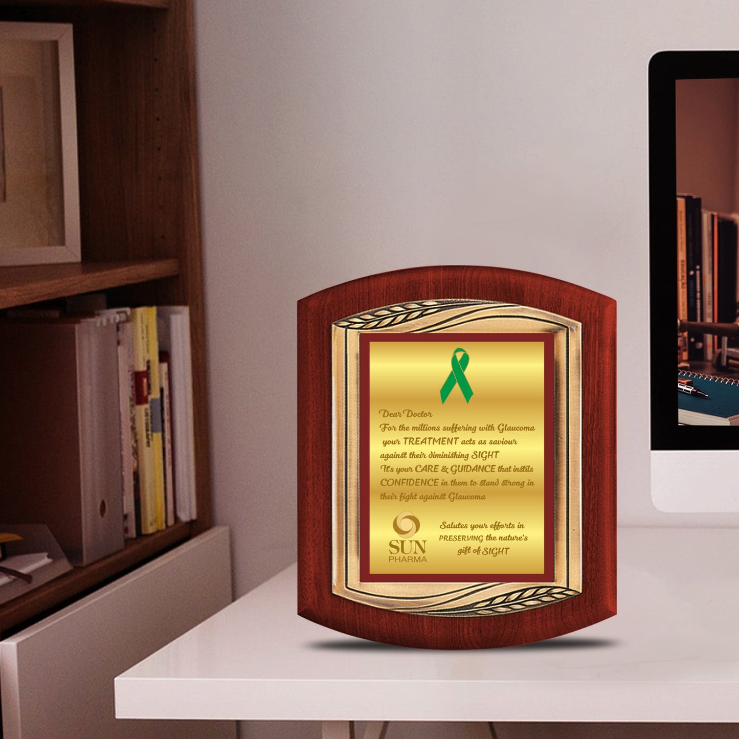 Custom MDF Memento with Gold Foil for Corporate Gifts