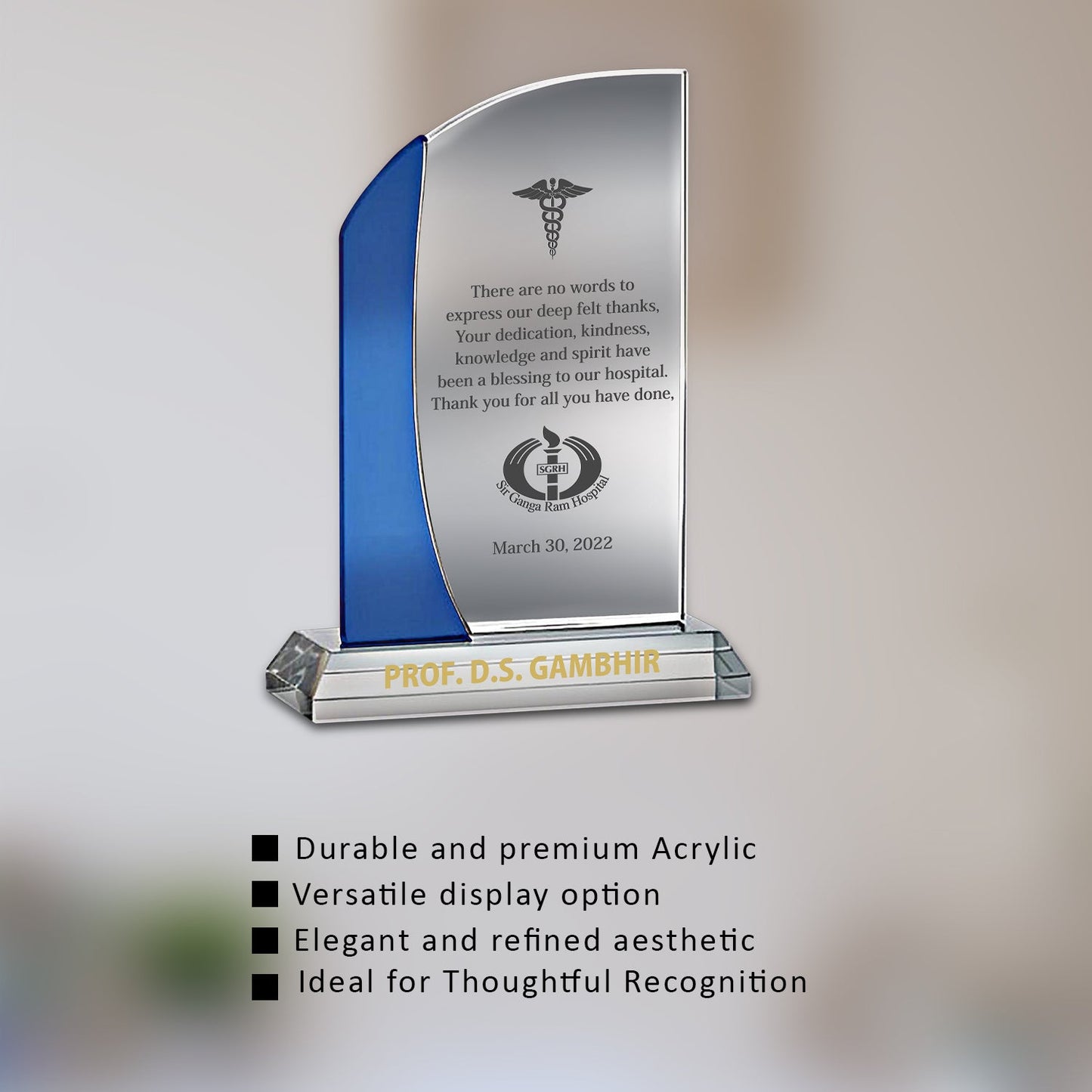 Elegant Acrylic Trophy - Perfect Corporate Gift