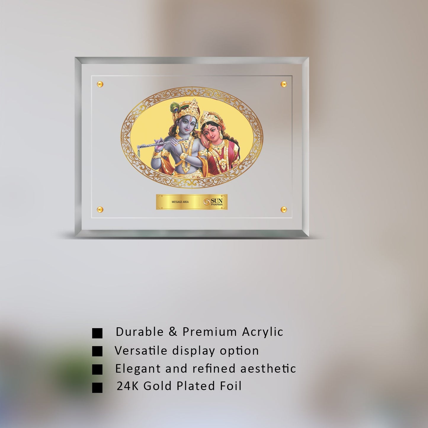 Elegant Radha Krishna God Photo Frame for Corporate Gifts