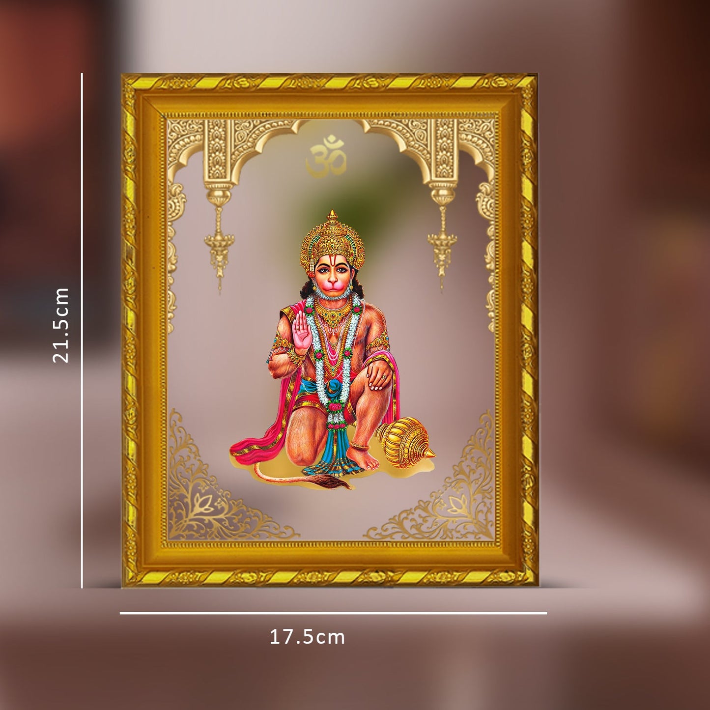 Hanuman Photo Frame | Gold Plated Showpiece