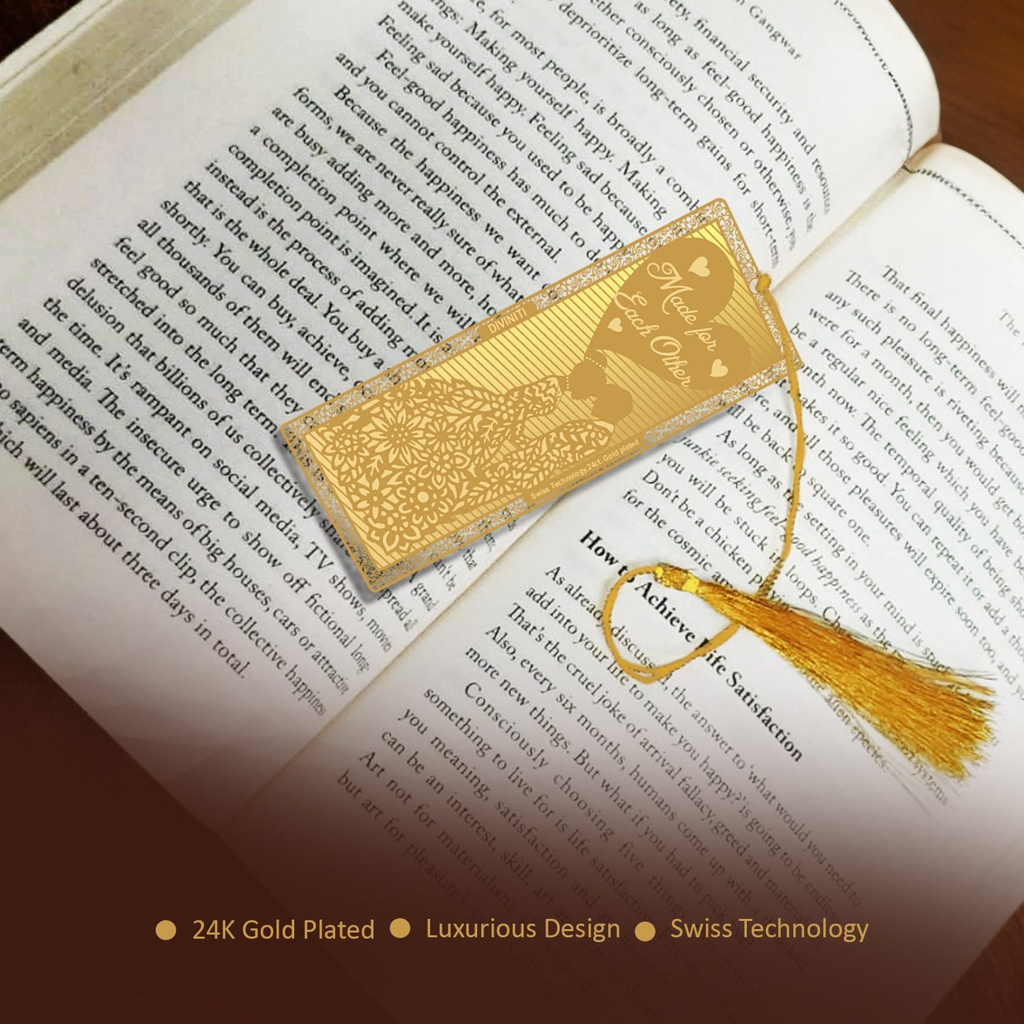 Luxury 24K Gold Plated Bookmark