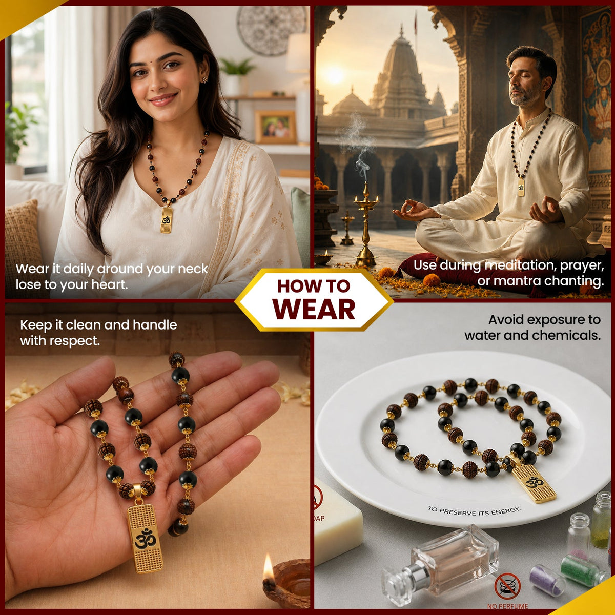 Om Rudraksha Karungali Mala