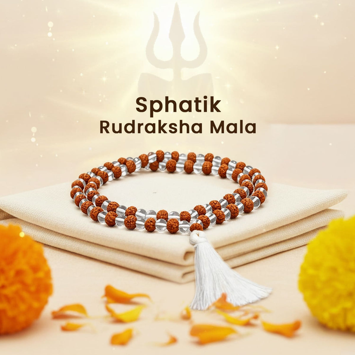Sphatik Rudraksha Mala