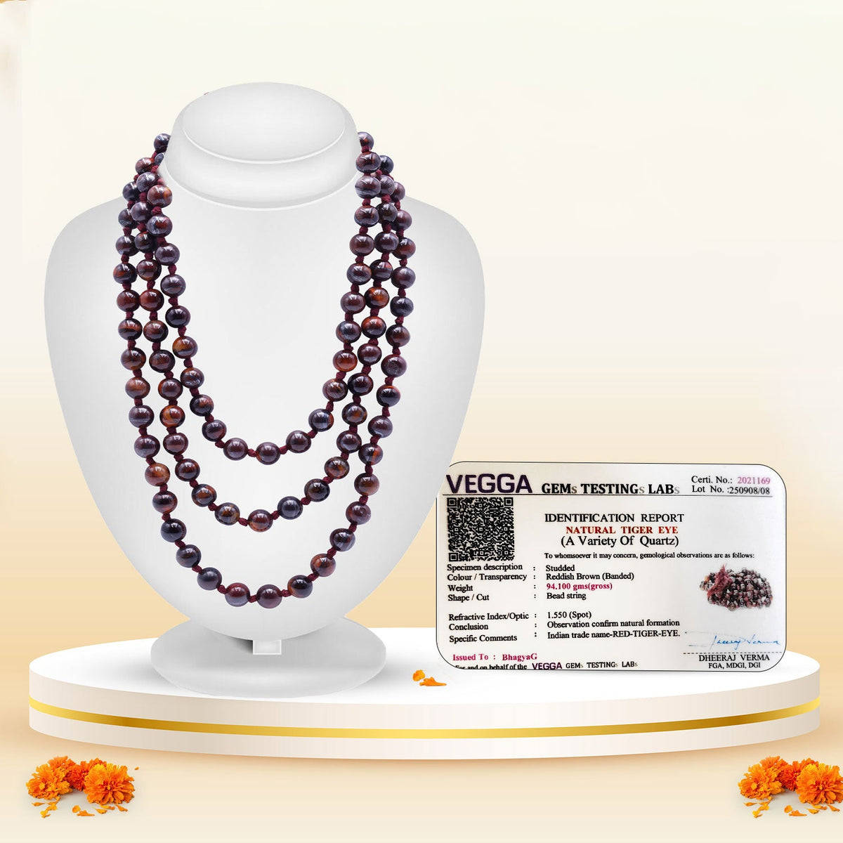 Red Tiger Eye Mala