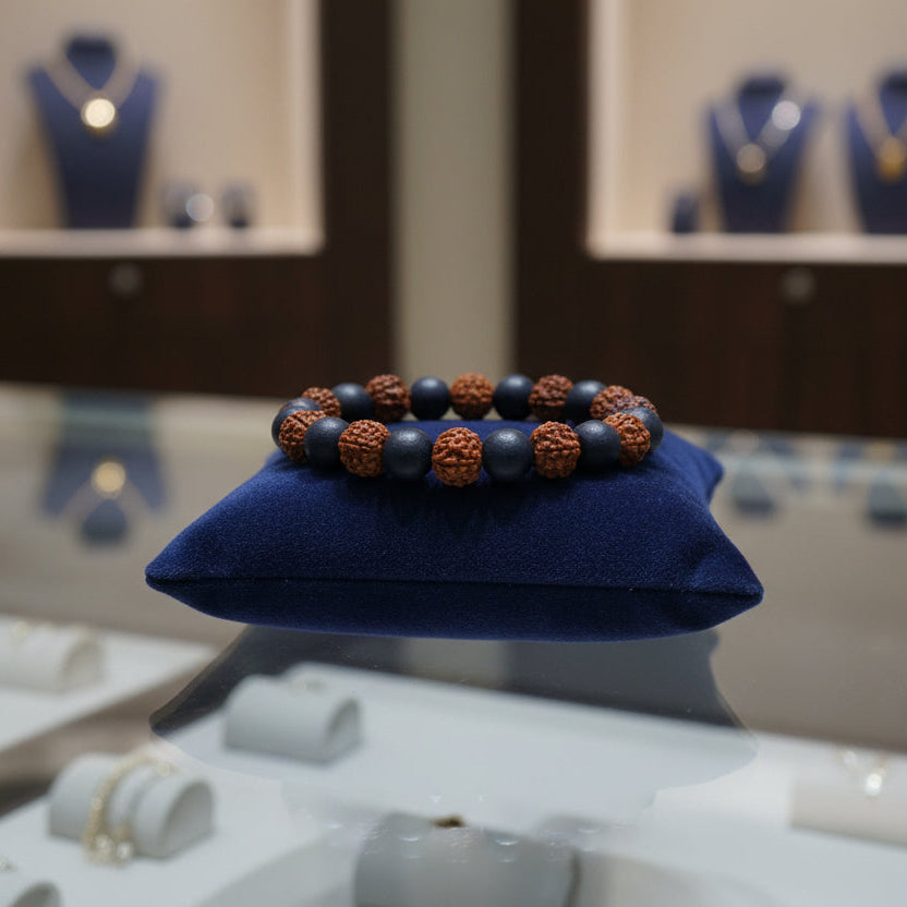 Rudraksha Karungali Bracelet