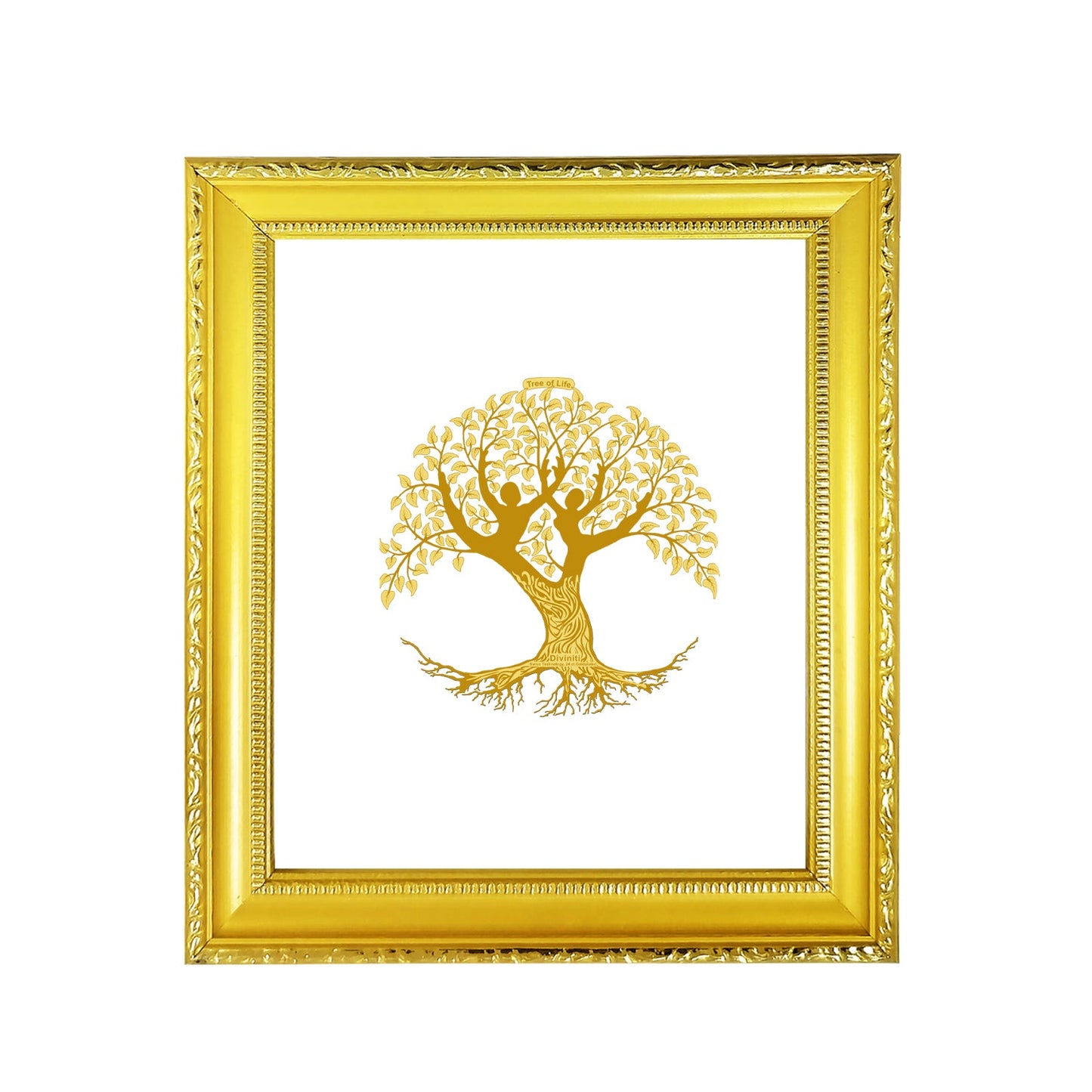Diviniti 24K Gold Plated Tree of Life Photo Frame For Home Decor & Wall Hanging (13 CM X 15 CM)
