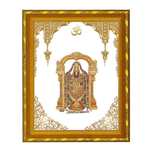 Diviniti 24K Gold Plated Balaji Photo Frame for Home Decor Showpiece (21.5 CM x 17.5 CM)