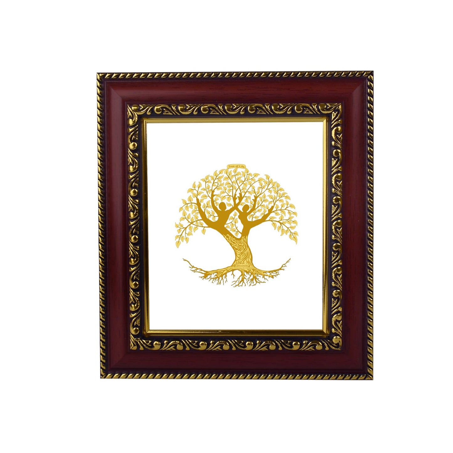 Diviniti 24K Gold Plated Tree of Life Photo Frame For Home Decor & Wall Hanging (13 CM X 15 CM)