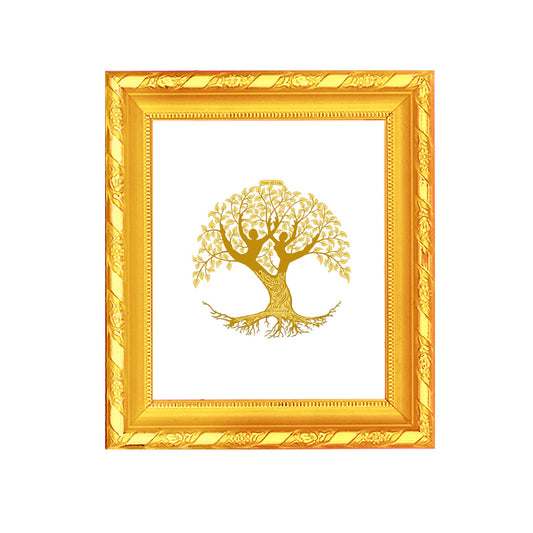 Diviniti 24K Gold Plated Tree of Life Photo Frame For Home Decor & Wall Hanging (13 CM X 15 CM)
