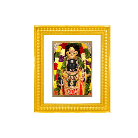 Diviniti 24K Gold Plated Ram Lalla Photo Frame For Home Decor Showpiece, Wall Hanging, Puja & Gift (44.4 CM X 37 CM)