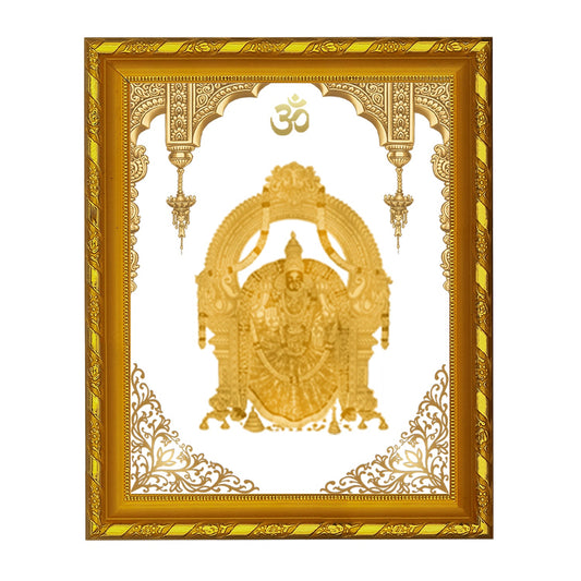 Diviniti 24K Gold Plated Padmavathi Photo Frame for Home Decor Showpiece (21.5 CM x 17.5 CM)