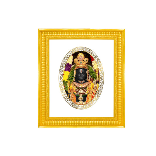 Diviniti 24K Gold Plated Ram Lalla Photo Frame For Home Decor Showpiece, Wall Hanging Decor, Puja & Gift (44.4 CM X 37 CM)