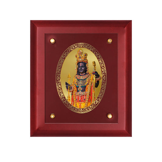 Diviniti 24K Gold Plated Ram Lalla Photo Frame For Home Decor, Wall Hanging Decor, Table, Puja Room & Gift (20 CM X 25 CM)