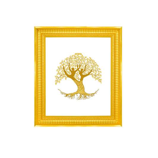 Diviniti 24K Gold Plated Tree of Life Photo Frame For Home Decor & Wall Hanging (44.4 CM X 37 CM)