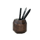 Diviniti Customized Wooden Pen Holder With Gold Colored Design For University