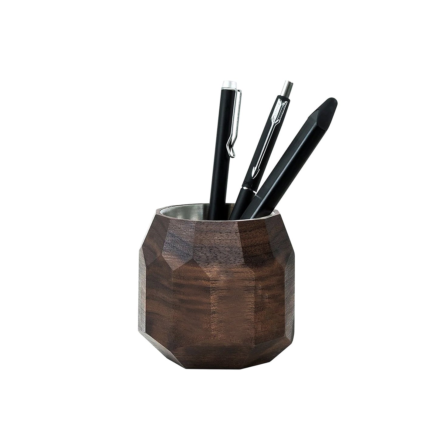 Diviniti Customized Wooden Pen Holder With Gold Colored Design For University