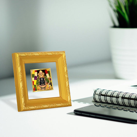 Diviniti 24K Gold Plated Ram Lalla Photo Frame For Home Decor, Table Top, Puja Room & Gift (10 CM X 10 CM)