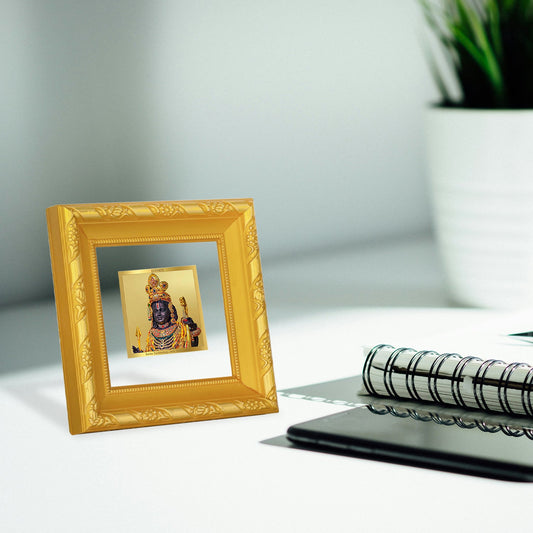 Diviniti 24K Gold Plated Ram Lalla Photo Frame For Home Decor, Table Top, Puja Room & Gift (10 CM X 10 CM)