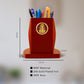 Diviniti Customized Pen Holder With 24K Gold Plated Divine Frame For University (12 x 14.5 CM)