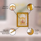 Diviniti 24K Gold Plated Durga Mata Photo Frame for Home Decor Showpiece (21.5 CM x 17.5 CM)