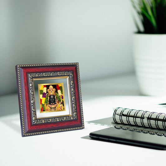 Diviniti 24K Gold Plated Ram Lalla Photo Frame For Home Decor, Table Decor, Puja Room & Gift (10 CM X 10 CM)