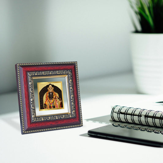 Diviniti 24K Gold Plated Ram Lalla Photo Frame For Home Decor, Table Decor, Puja Room & Gift (10 CM X 10 CM)