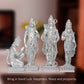 Diviniti 999 Silver Plated Ram Darbar Idol For Home Decor Showpiece, Office, Table Decor, Puja & Gift