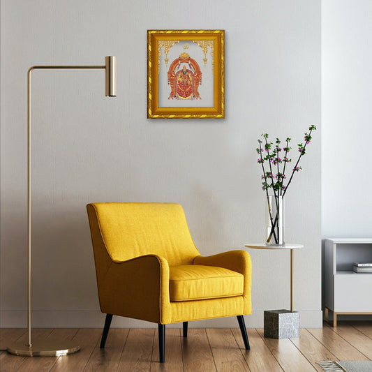 Diviniti 24K Gold Plated Padmavathi Photo Frame for Home Decor, Table (15 CM x 13 CM)