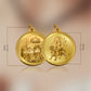 Diviniti 24K Gold Plated Durga Ji & Mata Ka Darbar 22MM Double Sided Pendant For Men, Women & Kids