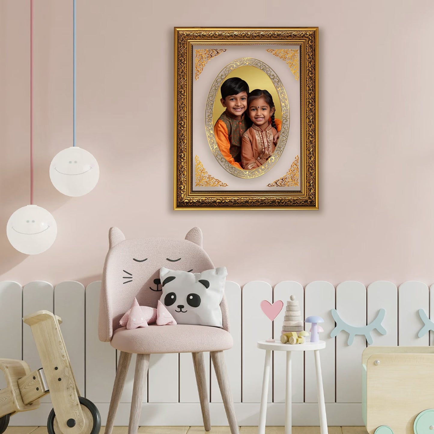 Diviniti Photo Frame With Customized Photo Printed on 24K Gold Plated Foil| Personalized Gift for Birthday, Marriage Anniversary & Celebration With Loved Ones|DG 093 Size 5