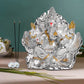 Diviniti 999 Silver Plated Ganesha Idol for Home Decor Showpiece (21 X 17.5 CM)