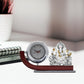 Diviniti 999 Silver Plated Ganesha Idol with Customized Round Watch For University