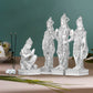 Diviniti 999 Silver Plated Ram Darbar Idol For Home Decor Showpiece, Office, Table Decor, Puja & Gift
