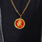 Diviniti 24K Gold Plated Durga Ji & Mata Ka Darbar 22MM Double Sided Pendant For Men, Women & Kids