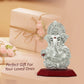Diviniti 999 Silver Plated Ganesha Idol for Home Decor Showpiece (10X7CM)