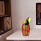 Customized Wooden Pen Holder With Gold Colored Design For Corporate Gifting
