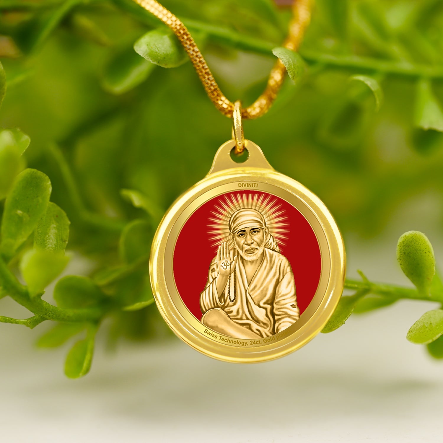 Pendant Gold Chain Sai Baba Dollar Gold Buy 22K Sai Baba Gold