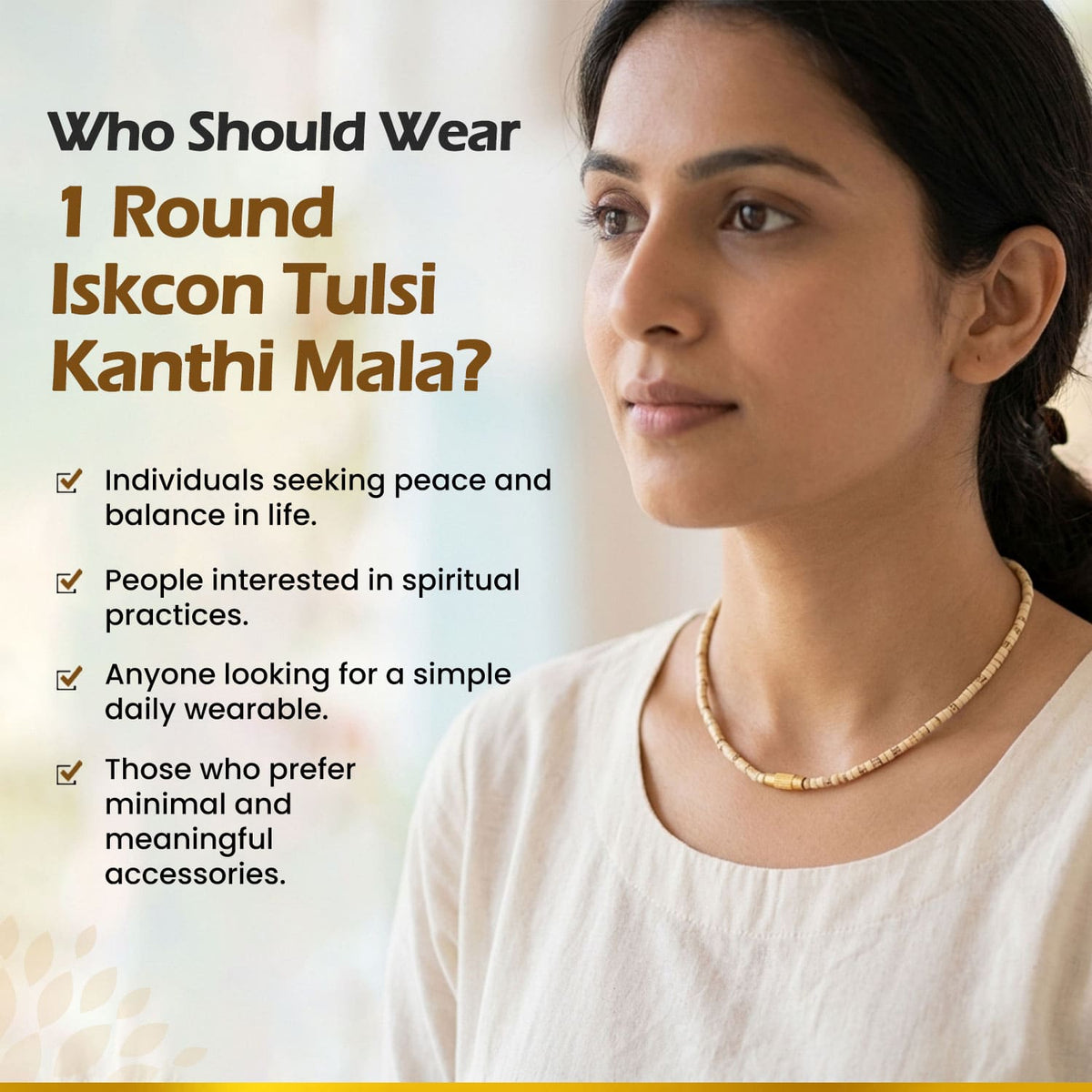 1 Round Iskcon Tulsi Kanthi Mala