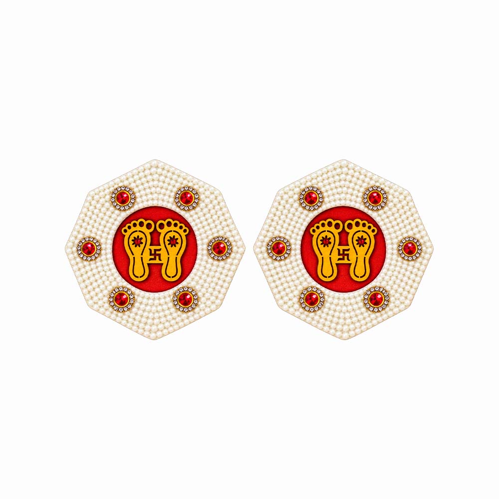 Auspicious Charan Decorative Pair | Traditional Puja Room & Home Entrance Décor