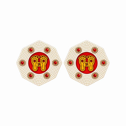 Auspicious Charan Decorative Pair | Traditional Puja Room & Home Entrance Décor