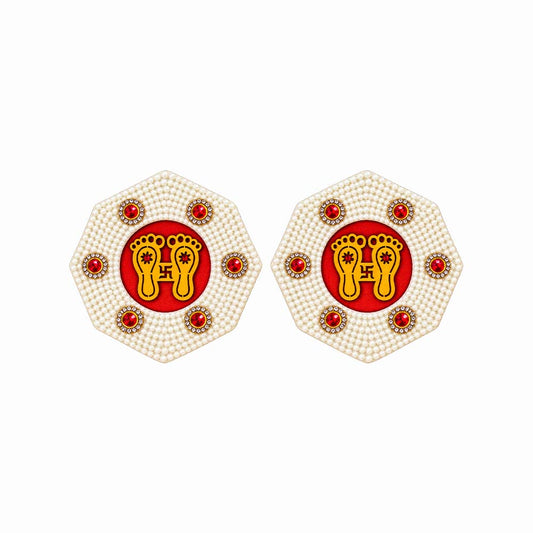 Auspicious Charan Decorative Pair | Traditional Puja Room & Home Entrance Décor