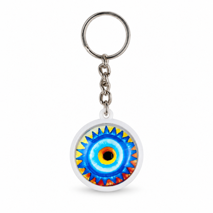 Multicolour Evil Eye Keychain | Nazar Protection Key Ring | Gift
