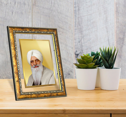 DIVINITI Radha Swami Gold Plated Wall Photo Frame, Table Decor| DG Frame 113 Size 2.5 and 24K Gold Plated Foil (29 CM X 23.7 CM)