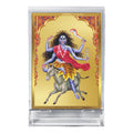 Diviniti 24K Gold Plated Kaalratri Mata Frame For Car Dashboard, Home Decor, Puja, Festival Gift (11 x 6.8 CM)